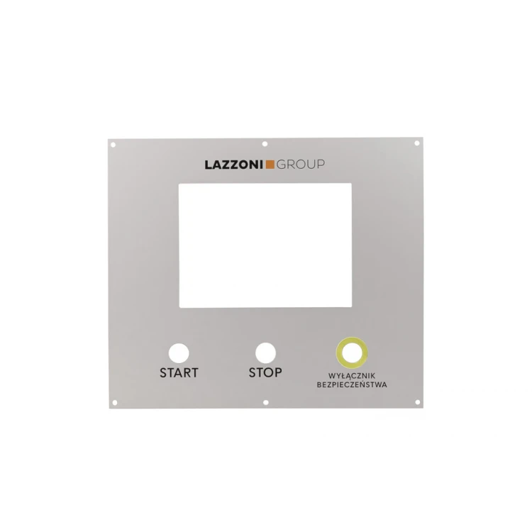 Panel czołowy do maszyn - srebrne aluminium anodowane - grubość: 2mm - PCZ025