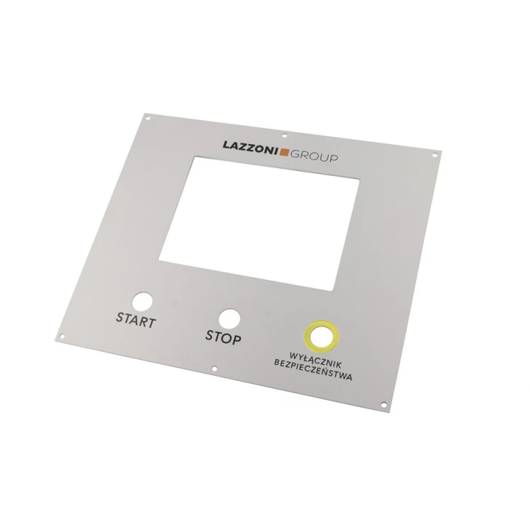Panel czołowy do maszyn - srebrne aluminium anodowane - grubość: 2mm - PCZ025