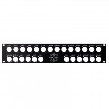 Panel czołowy do szafy rack - czarne aluminium anodowane - grubość: 2mm - PCZ026
