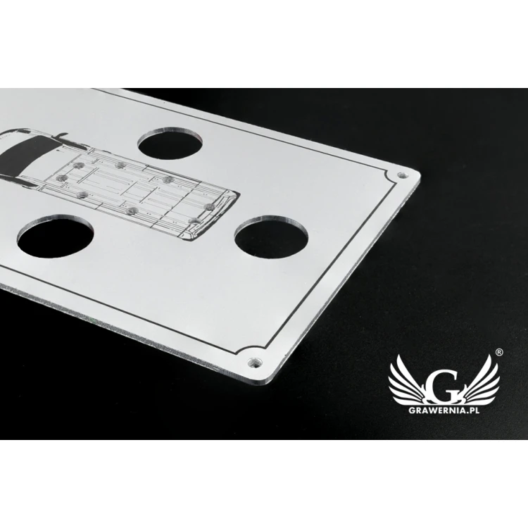 Panel czołowy grawerowany z aluminium aluply - wymiar 190x60mm - PCZ021
