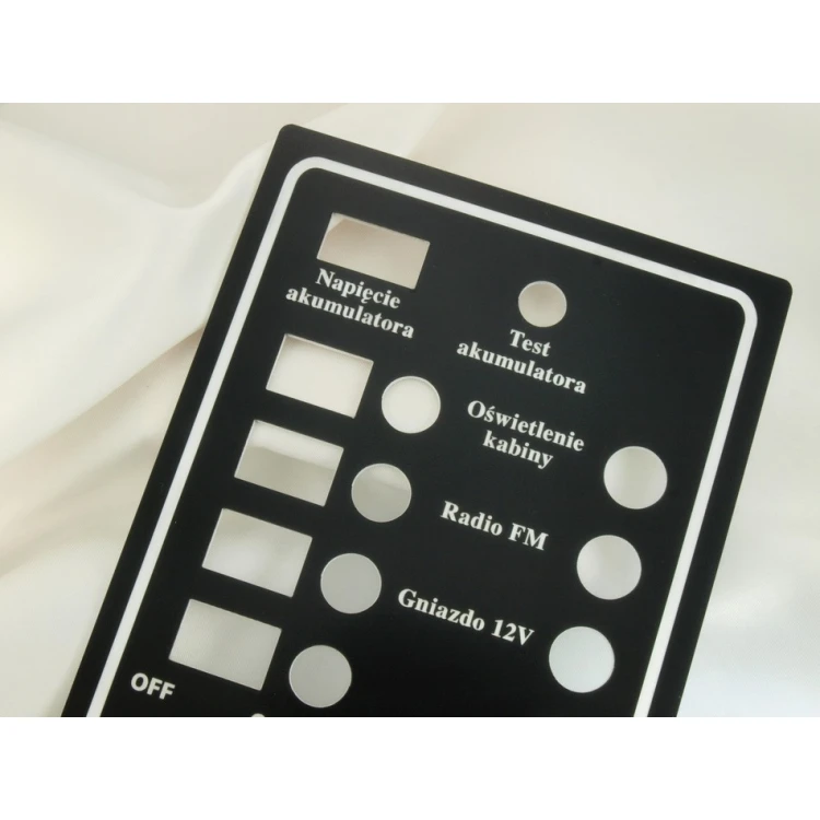 Panel czołowy - BLACK - grubość: 1,6mm