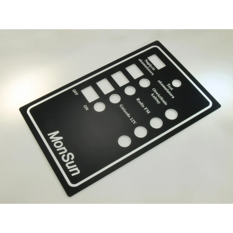 Panel czołowy - BLACK - grubość: 1,6mm