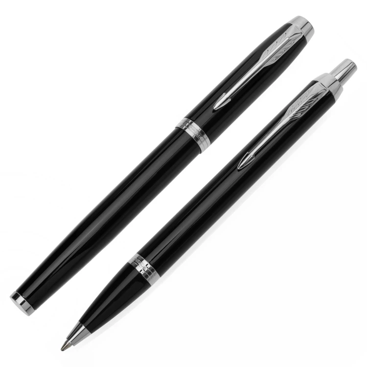 Zestaw Parker IM Czarny CT - pióro wieczne + długopis w opakowaniu Parker z etui - PAR254