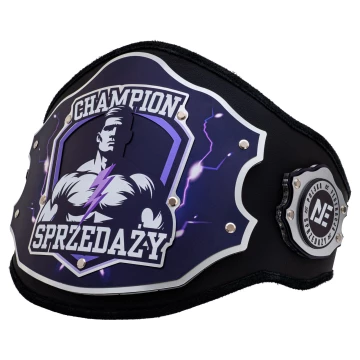 Pas mistrzowski z możliwością personalizacji - wyjątkowy prezent dla sportowca - wym. 132x27,5 cm - P069
