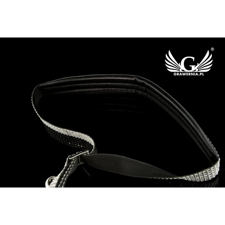 PASEK DO SAKSOFONU czarno-srebrny - model Black Beat - wersja Exclusive - PDS27
