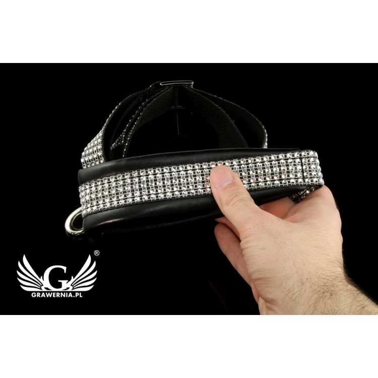 PASEK DO SAKSOFONU czarno-srebrny - model Black Beat - wersja Exclusive - PDS27