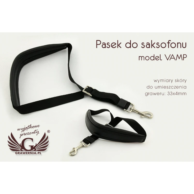 PASEK DO SAKSOFONU czarny - model Vamp - wersja Komfort - PDS30