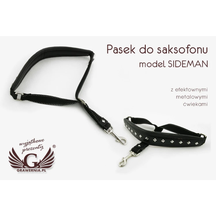  PASEK DO SAKSOFONU czarny - model Sideman - wersja Komfort - PDS22
