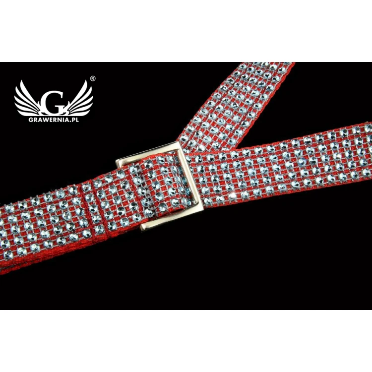 PASEK DO SAKSOFONU czerwono-srebrny - model Sweet Band - wersja Exclusive - PDS28