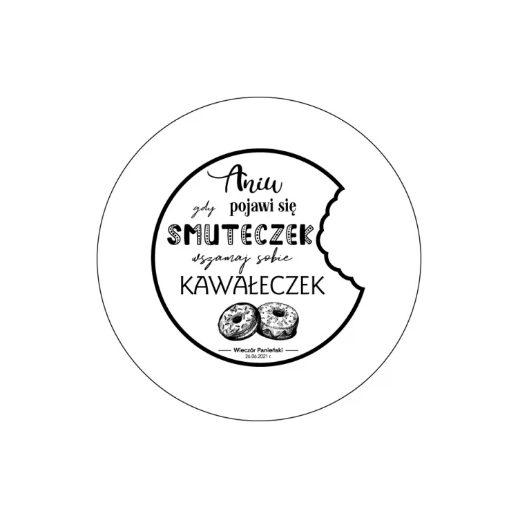Patera szklana na tort z grawerem - Wieczór panieński - PAT031