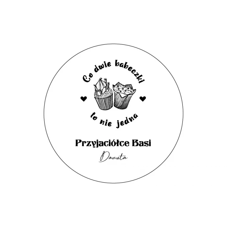 Patera szklana na tort z grawerem - Co dwie babeczki to nie jedna - PAT032