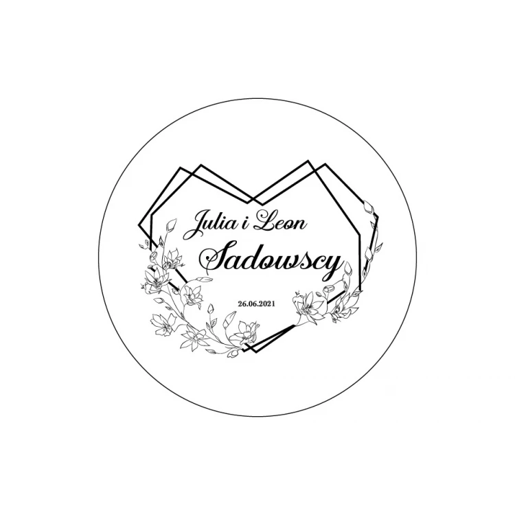 Patera szklana na tort z grawerem - Prezent dla Pary Młodej - PAT018