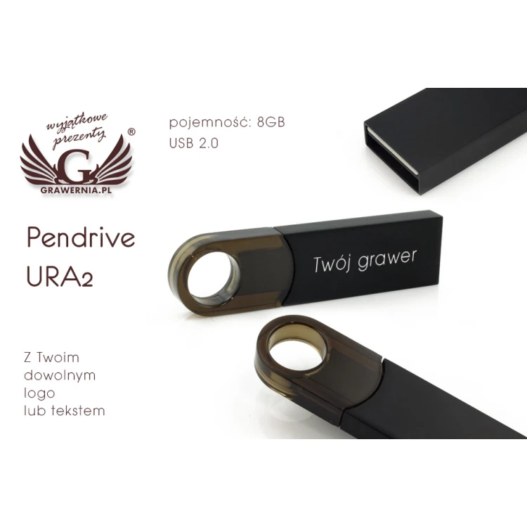 PENDRIVE GOODRAM URA2 8GB USB 2.0 z Twoim dowolnym logo lub tekstem 