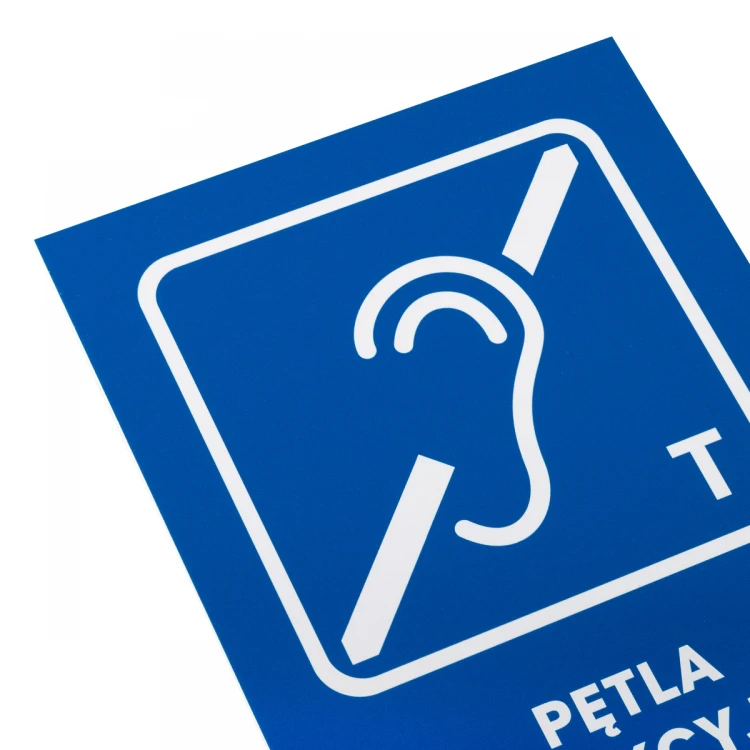 Pętla indukcyjna - tabliczka z pismem Braille - wym. 140x205mm - PCW twarde - TAB482