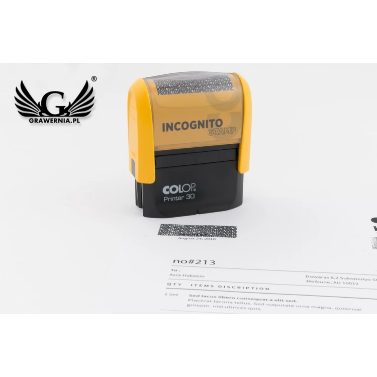Pieczątka do ochrony danych Colop Incognito 30 - wym. odbicia - 47x18mm - COL030