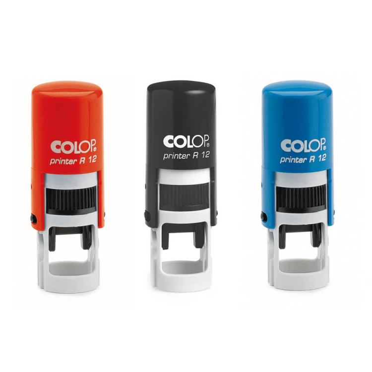 Pieczątka samotuszująca okrągła COLOP Printer R12 - wymiar płytki tekstowej: 12x12mm - COL071