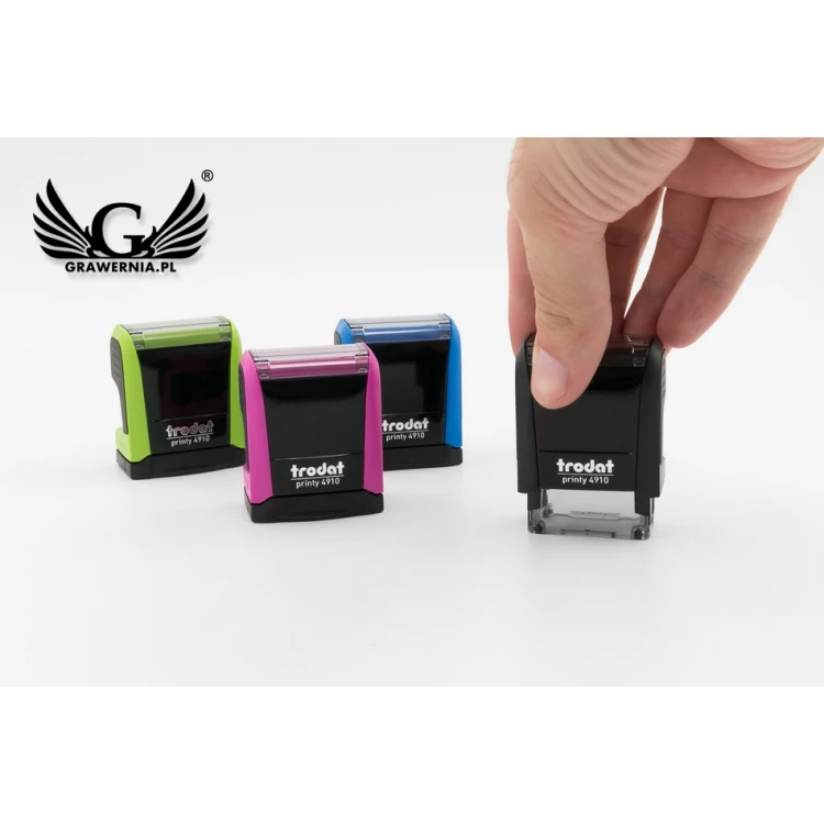 Pieczątka samotuszująca TRODAT Printy 4910 - wymiar płytki tekstowej: 26mm x 9mm
