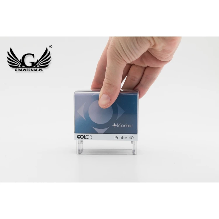 Pieczątka samotuszująca z ochroną antybakteryjną COLOP Printer 40 Microban - wymiar odbicia 59x23mm - COL037