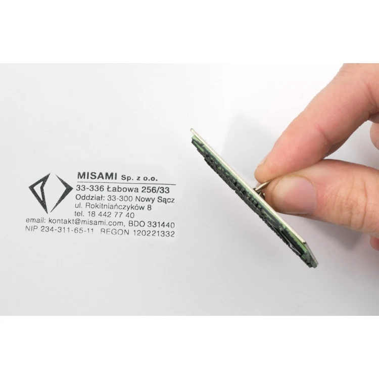 Pieczątka w pudełku metalowym - 4 - wymiar odbicia 26x58mm - PM005