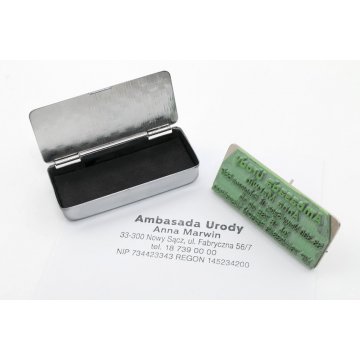 Pieczątka w pudełku metalowym - 2.5 - wymiar odbicia 20x48mm - PM003