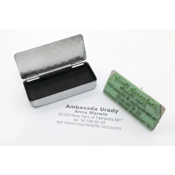 Pieczątka w pudełku metalowym - 2.5 - wymiar odbicia 20x48mm - PM003