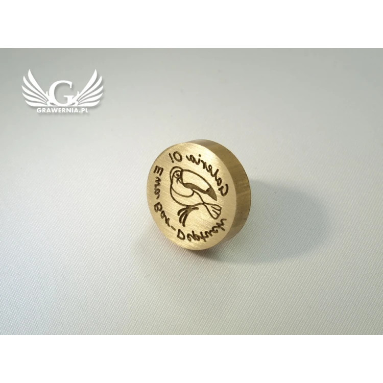Pieczęć do modeliny z dowolną grafiką - średnica 20mm