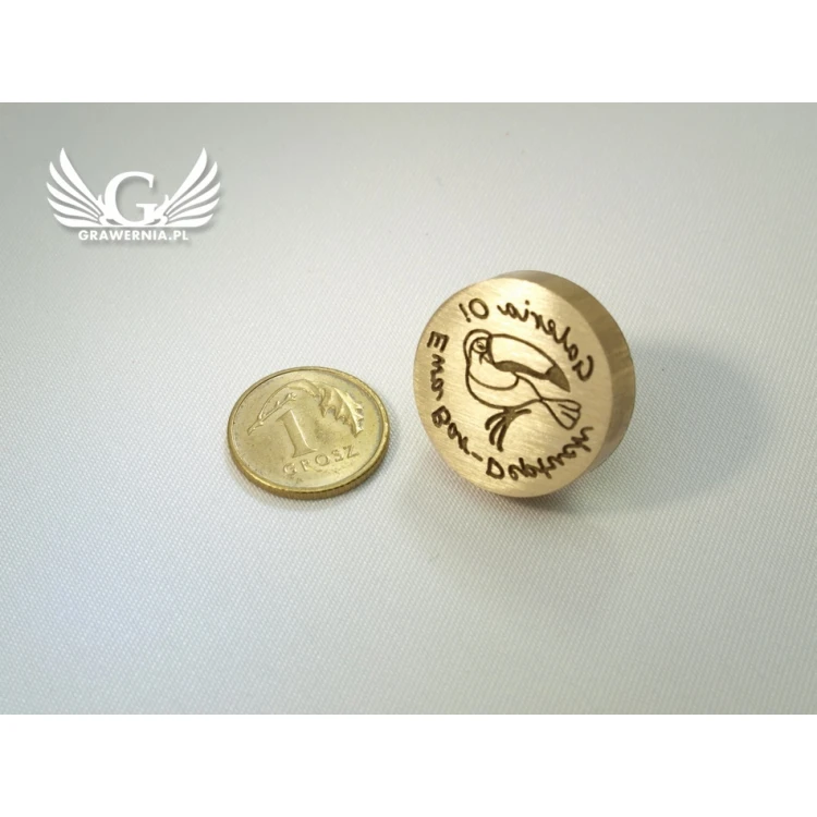 Pieczęć do modeliny z dowolną grafiką - średnica 20mm