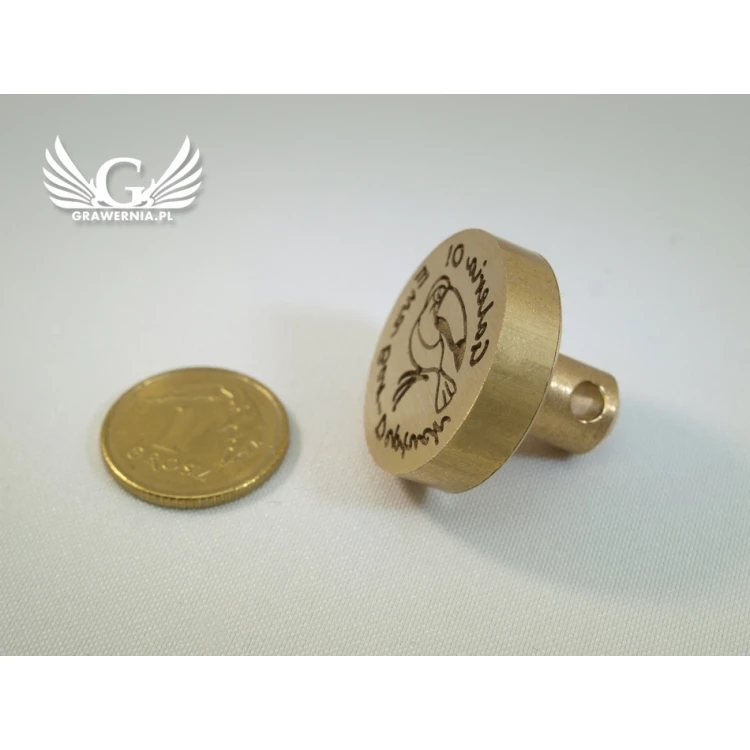 Pieczęć do modeliny z dowolną grafiką - średnica 20mm