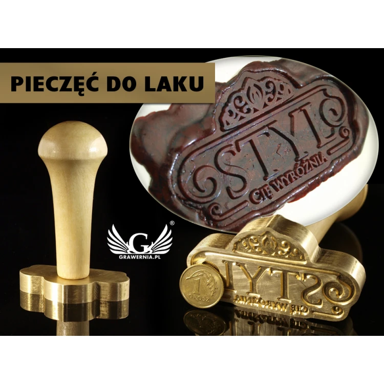 Pieczęć do odbijania w laku - CNC - wymiary: 57x30,57mm