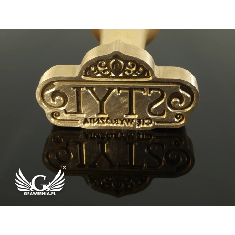 Pieczęć do odbijania w laku - CNC - wymiary: 57x30,57mm