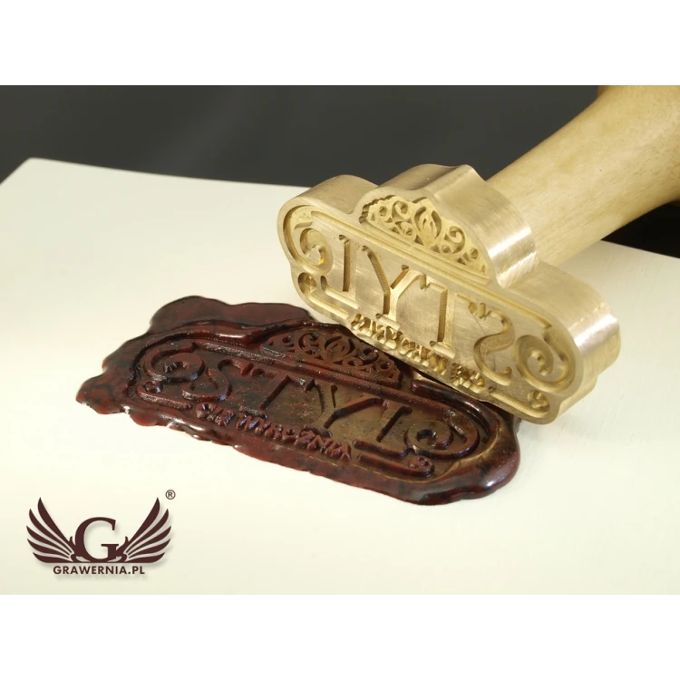 Pieczęć do odbijania w laku - CNC - wymiary: 57x30,57mm
