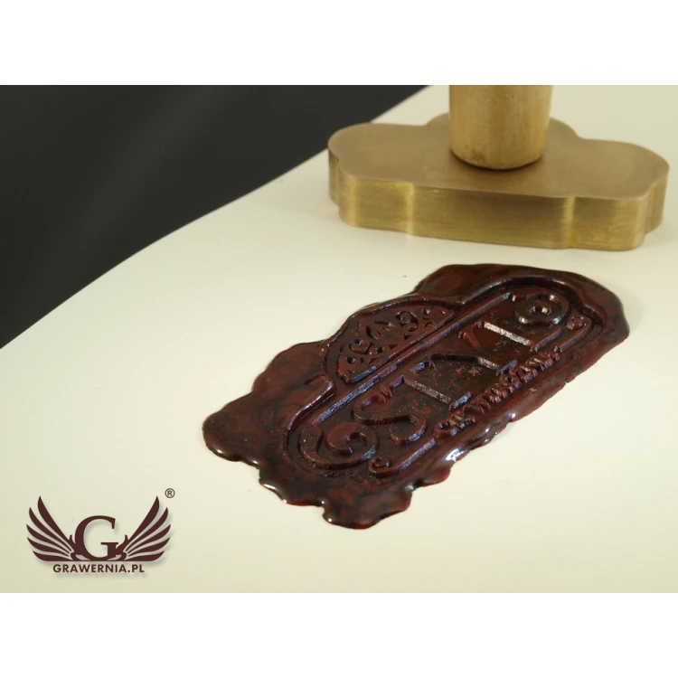 Pieczęć do odbijania w laku - CNC - wymiary: 57x30,57mm