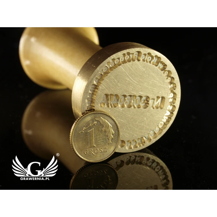 Pieczęć do odbijania w laku - CNC - średnica 33mm