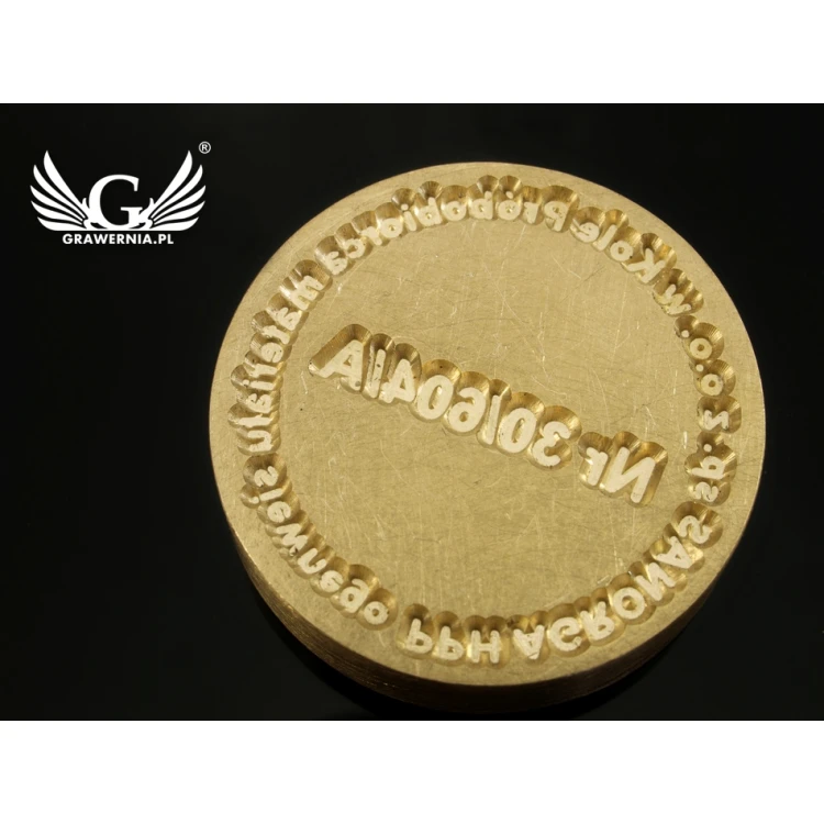 Pieczęć do odbijania w laku - CNC - średnica 33mm