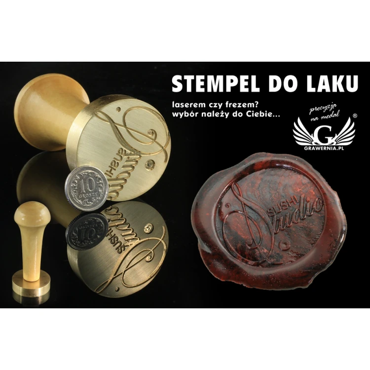 Pieczęć do odbijania w laku - CNC - średnica 38mm