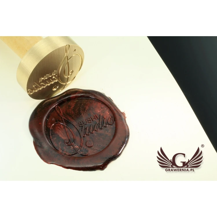 Pieczęć do odbijania w laku - CNC - średnica 38mm