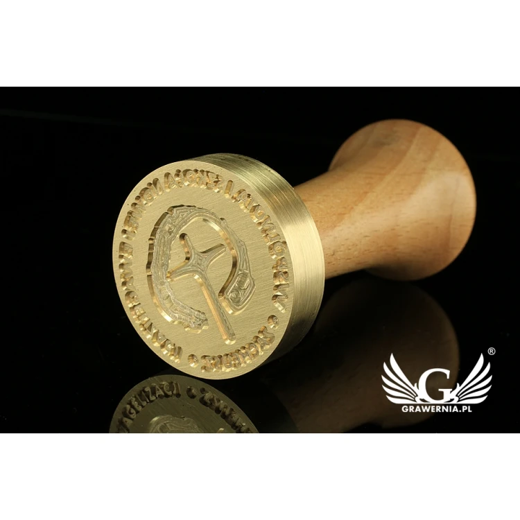 Pieczęć do odbijania w laku - CNC - średnica 38mm, grawer wklęsły