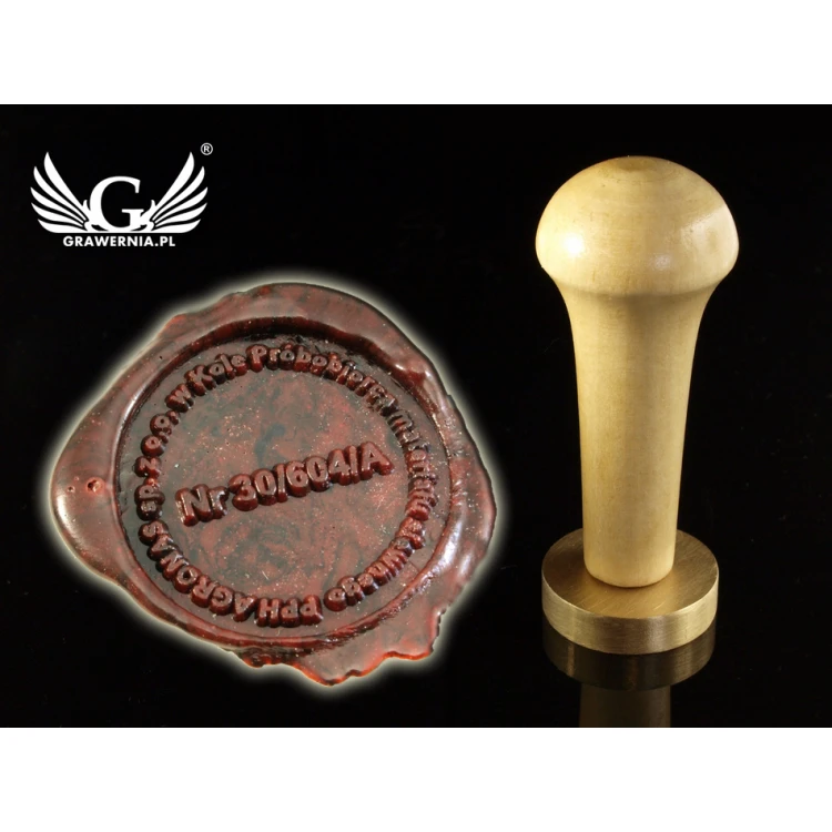 Pieczęć do odbijania w laku - CNC - średnica 33mm