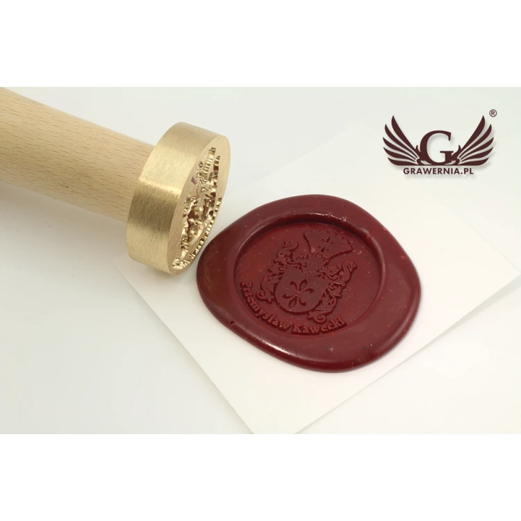 Stempel herbowy do odbijania w laku - CNC - średnica 33mm