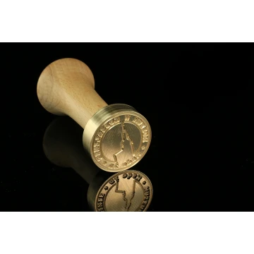 Pieczęć do odbijania w laku - CNC - średnica 38mm, grawer wklęsły