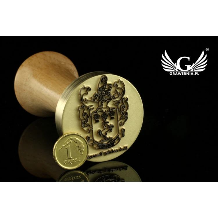Pieczęć herbowa do odbijania tuszem - średnica 38mm