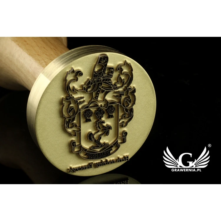 Pieczęć herbowa do odbijania tuszem - średnica 38mm
