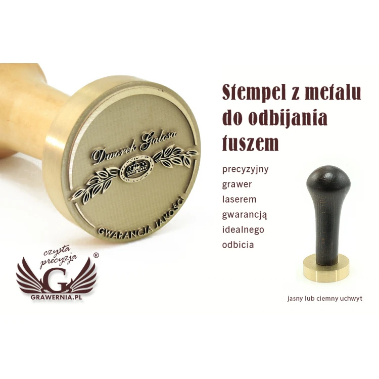 Pieczęć ozdobna do odbijania tuszem - średnica 38mm