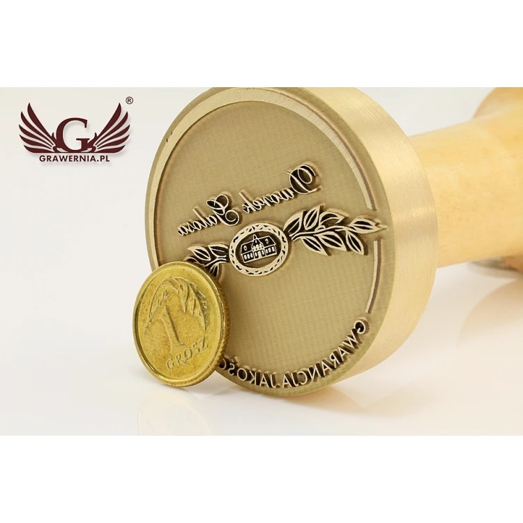 Pieczęć ozdobna do odbijania tuszem - średnica 38mm