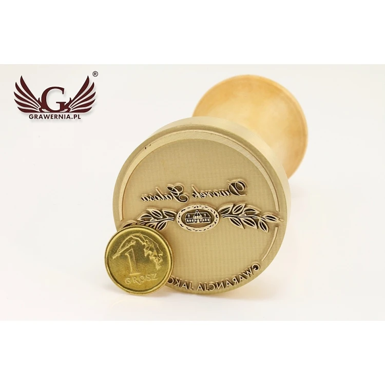 Pieczęć ozdobna do odbijania tuszem - średnica 38mm