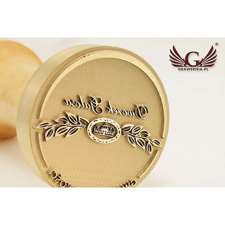 Pieczęć ozdobna do odbijania tuszem - średnica 38mm
