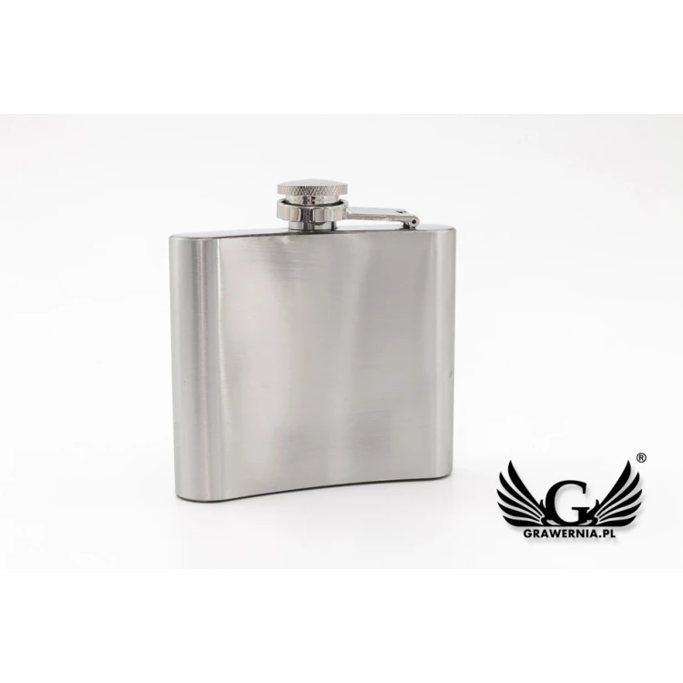 Piersiówka stalowa CLARK z grawerem - 120ml - AL014