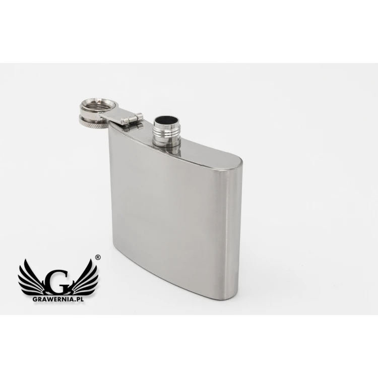 Piersiówka stalowa CLARK z grawerem - 120ml - AL014