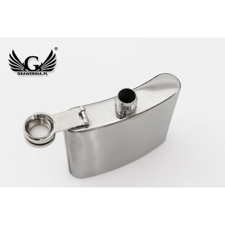 Piersiówka stalowa CLARK z grawerem - 120ml - AL014