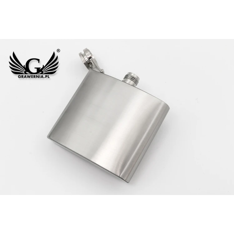 Piersiówka stalowa CLARK z grawerem - 120ml - AL014